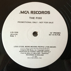 The Fixx Less Cities,  More Moving People USED VINYL 12INCH PROMO 33 S RPM
