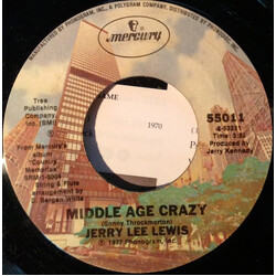 Jerry Lee Lewis Middle Age Crazy USED VINYL 7INCH SINGLE 45 RPM