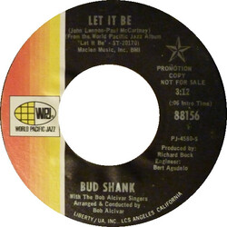 Bud Shank Let It Be / Something USED VINYL 7INCH PROMO 45 RPM