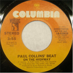 Paul Collins' Beat On The Highway USED VINYL 7INCH SINGLE PROMO