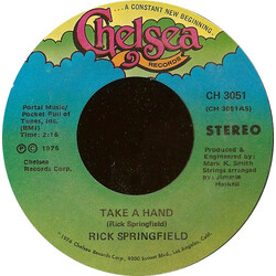 Rick Springfield Take A Hand USED VINYL 7INCH 45 RPM SINGLE