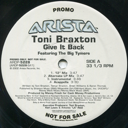 Toni Braxton Give It Back / Let Me Show You The Way (Out) Vinyl 12" USED