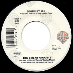 Highway 101 This Side Of Goodbye Vinyl 7" USED