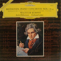 Ludwig Van Beethoven / Wilhelm Kempff / Berliner Philharmoniker / Ferdinand Leitner Piano Concertos Nos. 2 & 4 Vinyl LP USED