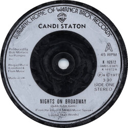 Candi Staton Nights On Broadway USED VINYL 7INCH 45 RPM SINGLE