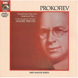 Sergei Prokofiev / The London Symphony Orchestra / André Previn Symphonies Nos. 1 & 7 / Lieutenant Kijé Suite Vinyl LP USED