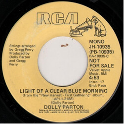 Dolly Parton Light Of A Clear Blue Morning USED VINYL 7INCH 45 RPM PROMO