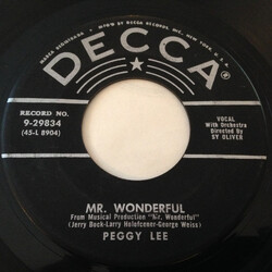 Peggy Lee Mr. Wonderful USED VINYL 7INCH 45 RPM SINGLE
