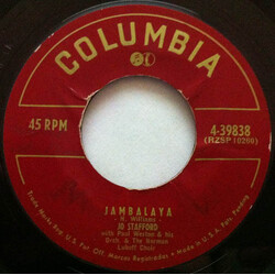 Jo Stafford / Paul Weston And His Orchestra Jambalaya / Early Autumn USED VINYL 7INCH SINGLE 45 RPM