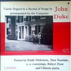 Carole Bogard / John Duke (4) Poems By Emily Dickinson, Sara Teasdale, e.e. cummings, Robert Frost and Chinese Poets Vinyl LP USED