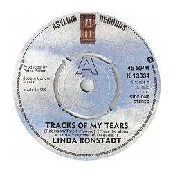 Linda Ronstadt Tracks Of My Tears VINYL 7" USED