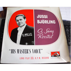Jussi Björling / Frederick Schauwecker A Song Recital By Jussi Björling Vinyl LP USED