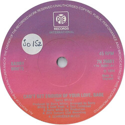 Barry White Can't Get Enough Of Your Love, Babe USED VINYL 7INCH SINGLE 45 RPM