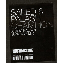 Saeed & Palash Champion USED VINYL 12INCH 45 RPM