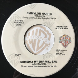 Emmylou Harris Someday My Ship Will Sail USED VINYL 7INCH 45 RPM PROMO