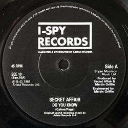Secret Affair Do You Know USED VINYL 7INCH 45 RPM SINGLE