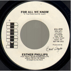 Esther Phillips For All We Know USED VINYL 7INCH 45 RPM PROMO