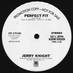 Jerry Knight Perfect Fit USED VINYL 12INCH 33 S RPM PROMO