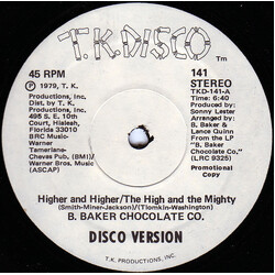 B. Baker Chocolate Co. Higher And Higher / The High And The Mighty VINYL 12" USED