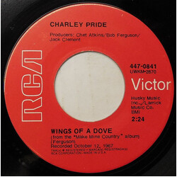 Charley Pride Wings Of A Dove / (I'm So) Afraid Of Losing You Again USED VINYL 7INCH 45 RPM SINGLE REISSUE