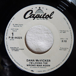 Dana McVicker I'm Loving The Wrong Man Again USED VINYL 7INCH 45 RPM PROMO