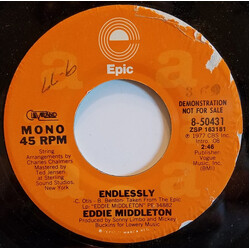 Eddie Middleton Endlessly USED VINYL 7INCH 45 RPM SINGLE PROMO STEREO MONO