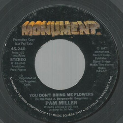 Pam Miller (4) You Don't Bring Me Flowers USED VINYL 7INCH PROMO
