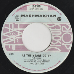 Mashmakhan / Christie As The Years Go By / Yellow River USED VINYL 7INCH 45 RPM REISSUE