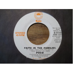 Poco (3) Faith In The Families USED VINYL 7INCH 45 RPM SINGLE PROMO STEREO MONO