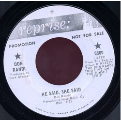 Don Randi Yesterday / He Said, She Said USED VINYL 7INCH 45 RPM PROMO