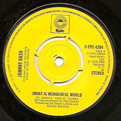 Johnny Nash (What A) Wonderful World / Ooh Baby You've Been Good To Me USED VINYL 7INCH 45 RPM SINGLE STEREO