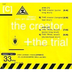Citizen Z The Creator USED VINYL 12INCH 33 S RPM