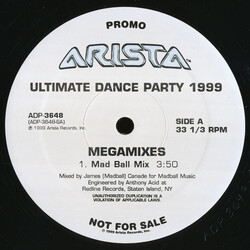 Unknown Artist Ultimate Dance Party 1999 Megamixes USED VINYL 12INCH PROMO