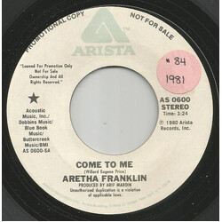 Aretha Franklin Come To Me USED VINYL 7INCH 45 RPM SINGLE PROMO STEREO MONO