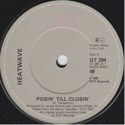 Heatwave Posin' Til Closin' USED VINYL 7INCH 45 RPM SINGLE