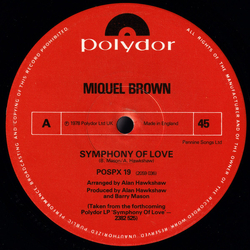 Miquel Brown Symphony Of Love Vinyl 12" USED