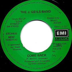 The J. Geils Band Come Back USED VINYL 7INCH SINGLE STEREO