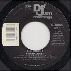 LL Cool J I Need Love / My Rhyme Ain't Done USED VINYL 7INCH 45 RPM SINGLE STYRENE