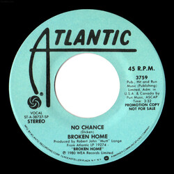 Broken Home (2) No Chance USED VINYL 7INCH 45 RPM PROMO STEREO MONO