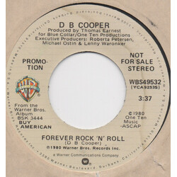 DB Cooper Forever Rock 'N' Roll USED VINYL 7INCH 45 RPM PROMO STEREO MONO
