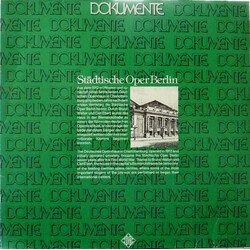 Various Städtische Oper Berlin - Dokumente Vinyl LP USED