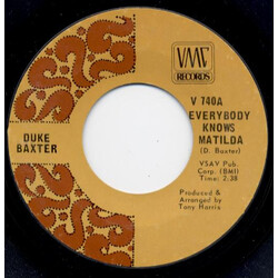 Duke Baxter Everybody Knows Matilda USED VINYL 7INCH 45 RPM SINGLE STYRENE