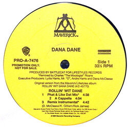 Dana Dane Rollin' Wit Dane USED VINYL 12INCH 33 S RPM PROMO