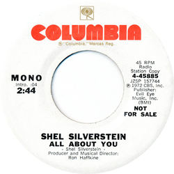 Shel Silverstein All About You Vinyl 7" USED