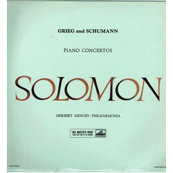 Edvard Grieg / Robert Schumann / Solomon (6) / Herbert Menges / Philharmonia Orchestra Piano Concertos Vinyl LP USED