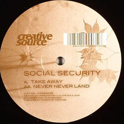 Social Security Take Away / Never Never Land VINYL 12" USED