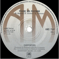 Carpenters Please Mr Postman USED VINYL 7INCH 45 RPM SINGLE