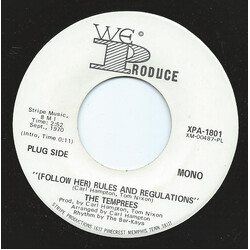 The Temprees (Follow Her) Rules And Regulations USED VINYL 7INCH 45 RPM SINGLE PROMO