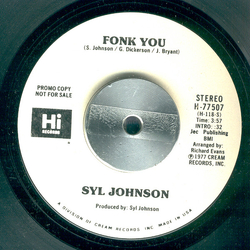 Syl Johnson Fonk You Vinyl 7" USED