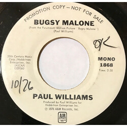 Paul Williams (2) Bugsy Malone USED VINYL 7INCH 45 RPM PROMO STEREO MONO